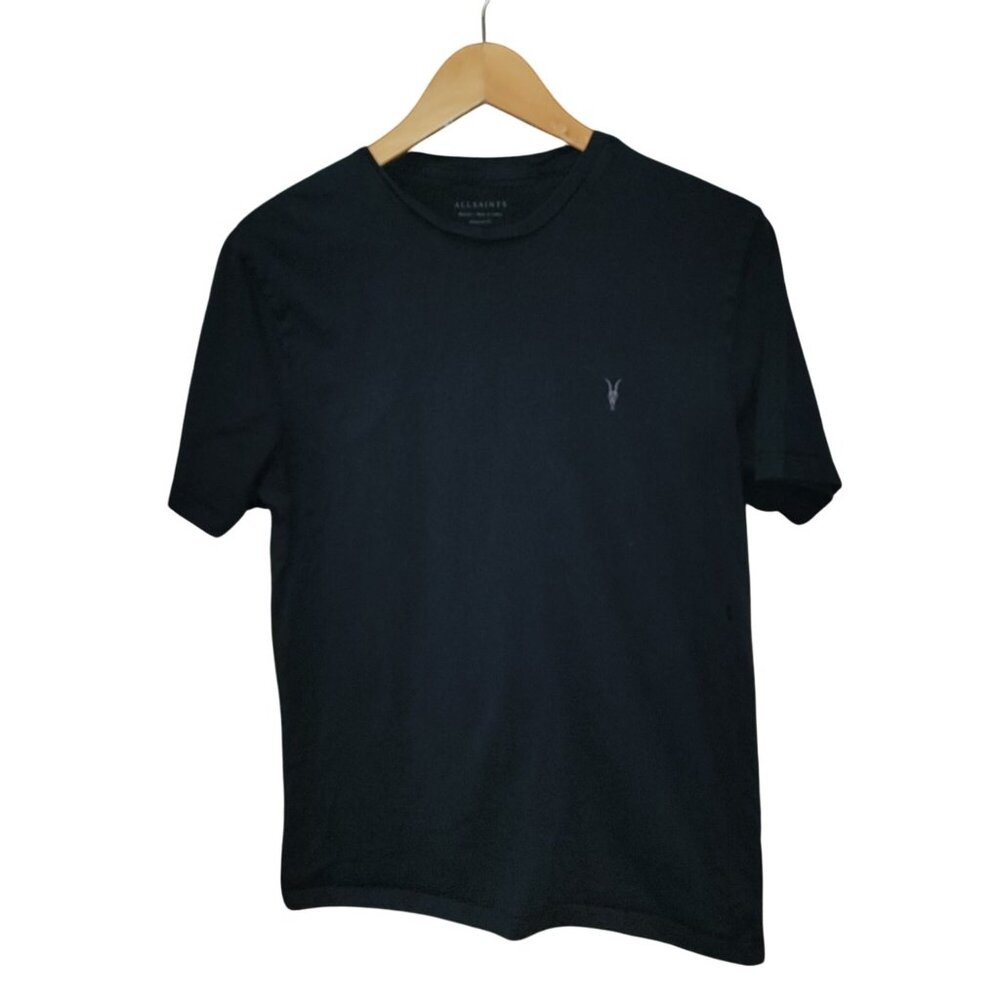 Allsaints Mens Black Crew Neck T-Shirt Size M Made In Turkey
